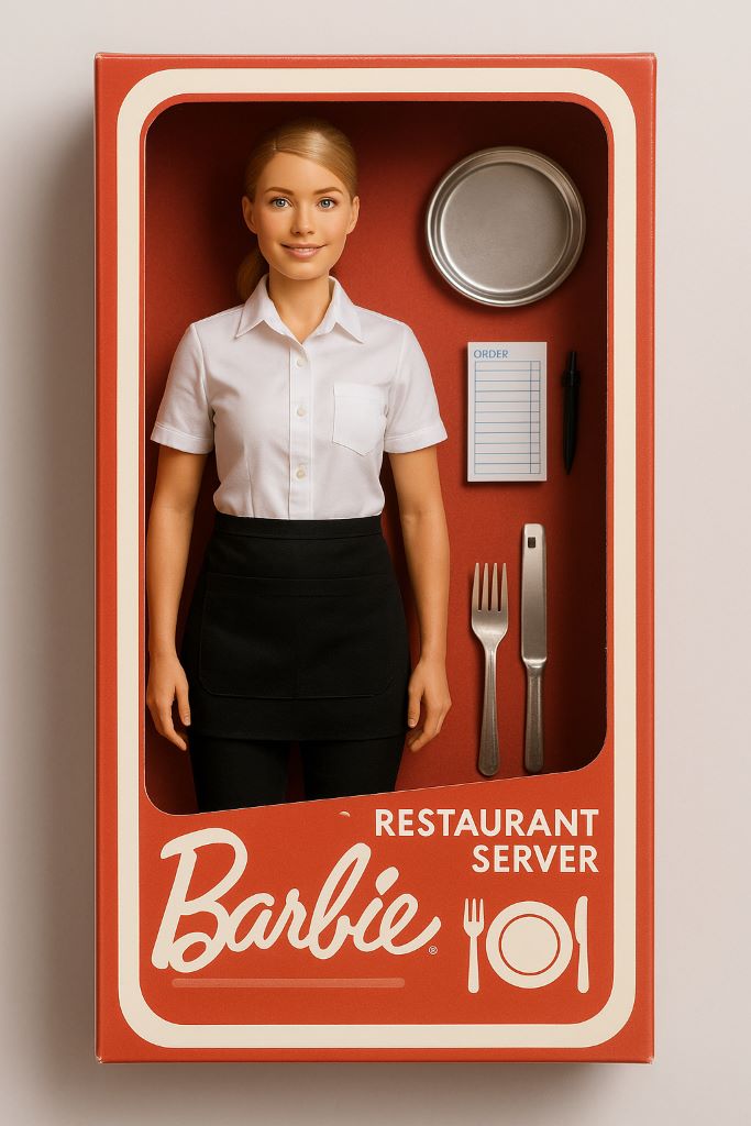Restaurant waiter ai doll
